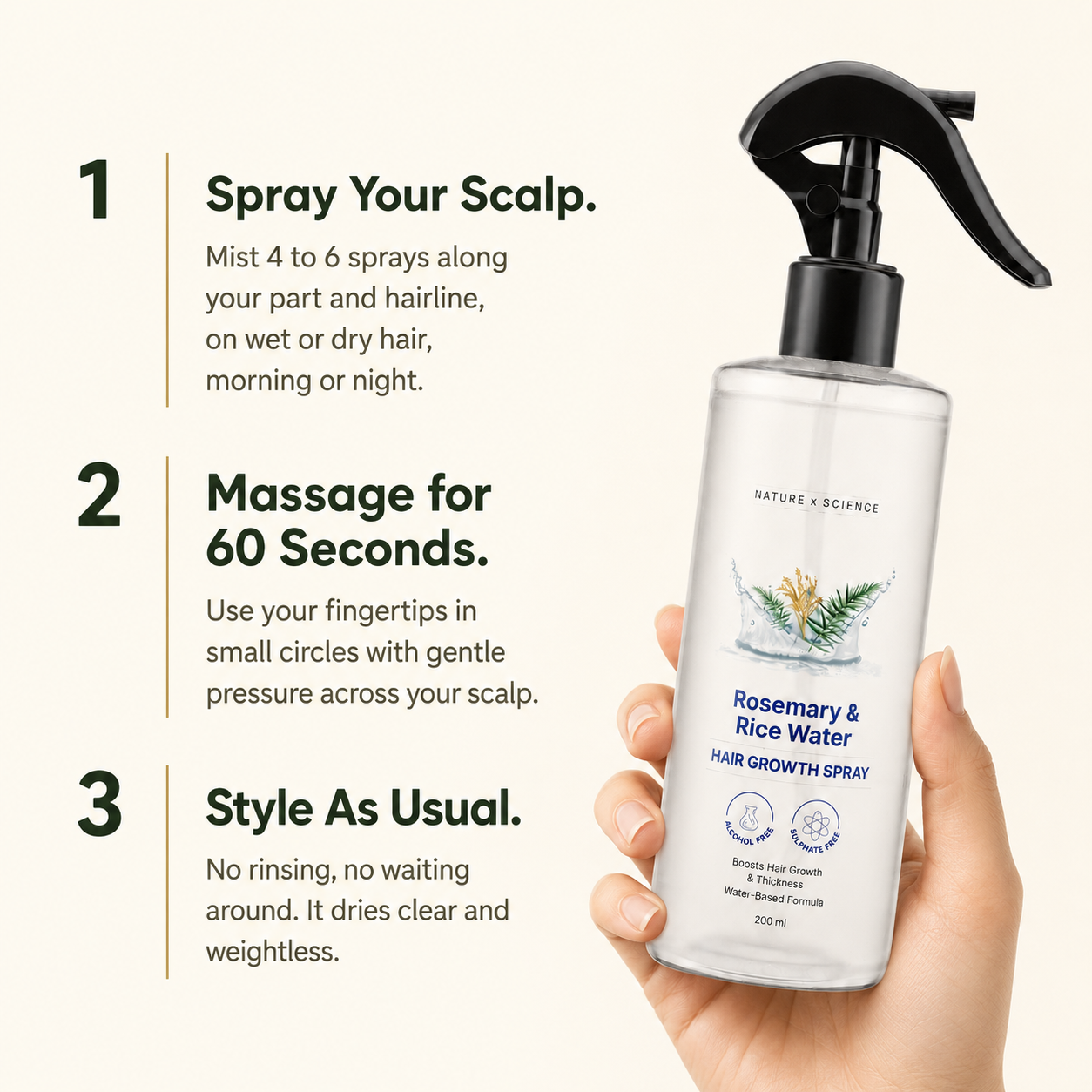 Rosemary + Rice Water Hair Ritual Spray
